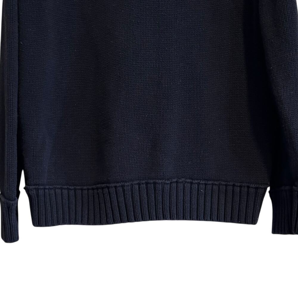 American Eagle Blue White Knit Sweater Men Sz XL Shawl Collar Winter Cabin Style - Picture 14 of 16
